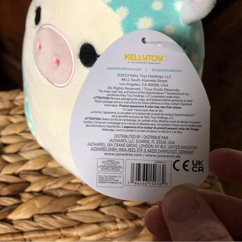 Squishmallows Belana the Easter Cow in size 8” - Picture 8 of 8